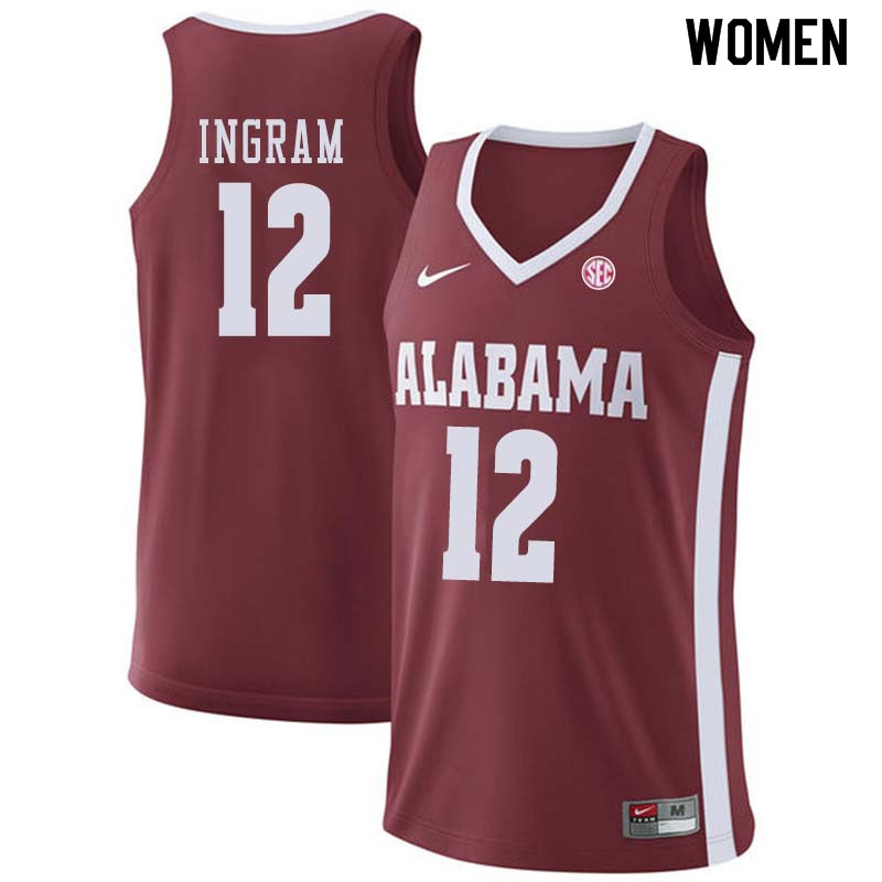 Women #56 Donta Hall Alabama Crimson Tide College Basketball Jerseys Sale-Crimson